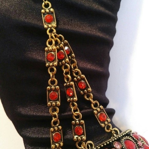 NWOT Statement Ring+Bracelet combined antique gold - Picture 3 of 8